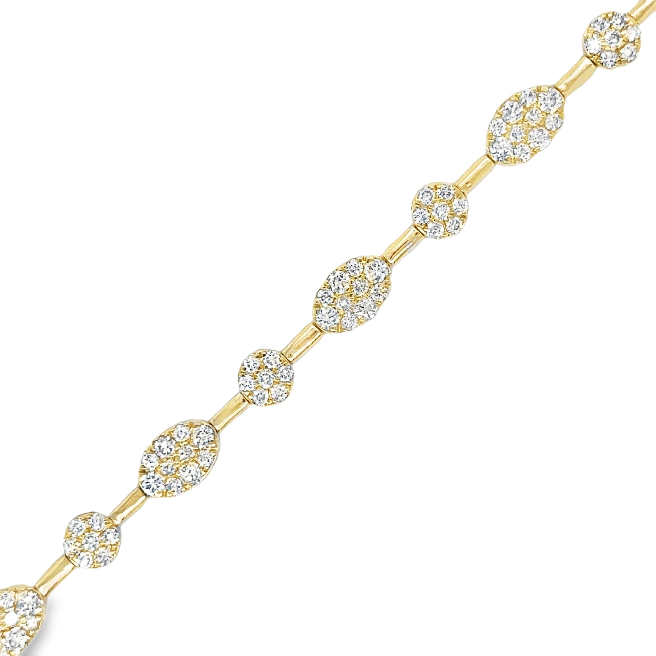 14K Yellow Gold Diamond Bracelet  2.45 TCW