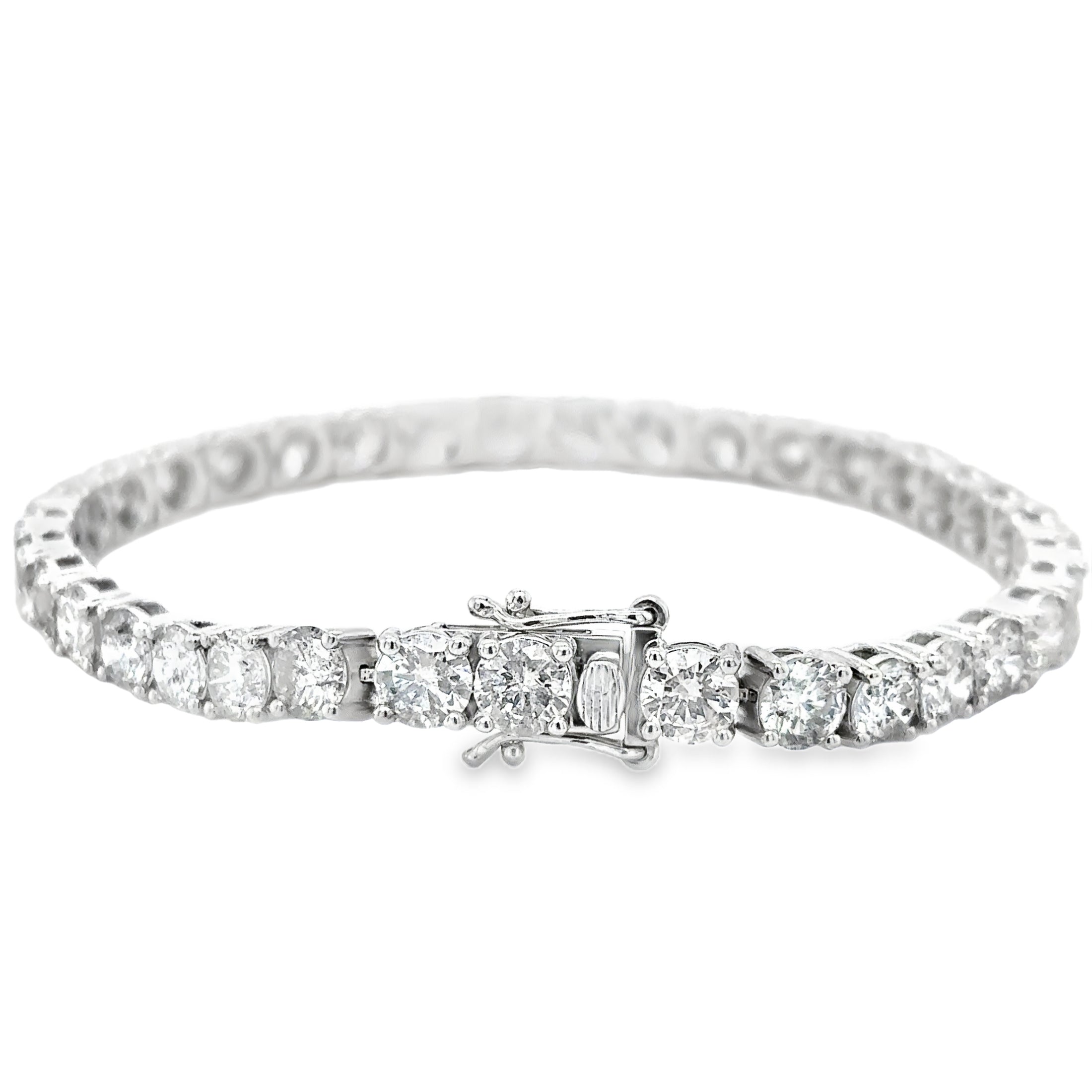 14K White Gold Diamond Bracelet  14.57 TCW