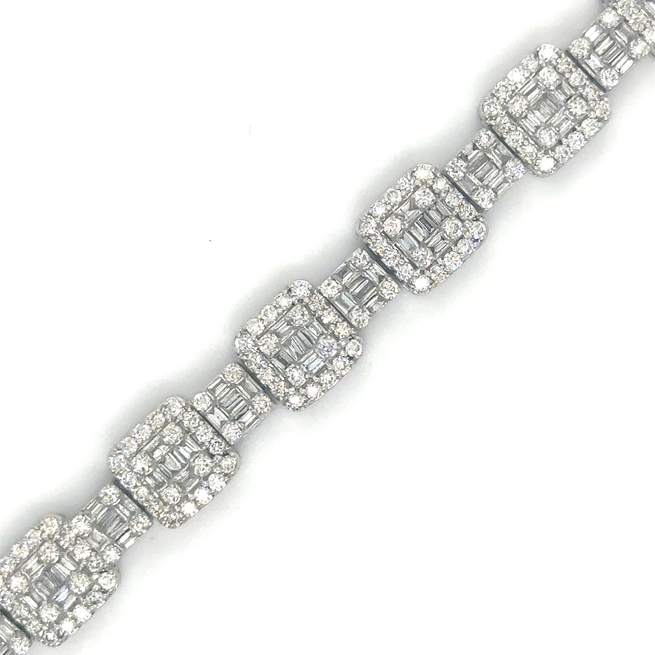 Pulsera de diamantes en oro blanco de 14 quilates, 4,40 quilates