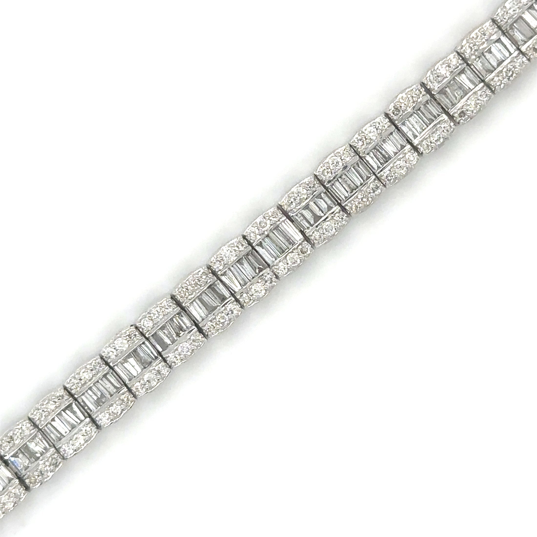 Pulsera de diamantes en oro blanco de 14 quilates, 3,58 quilates