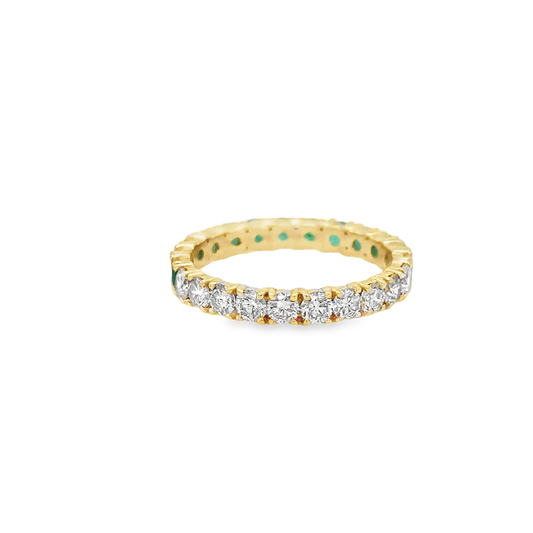 14K Yellow Gold Emerald & Diamonds Ring 1.83 TCW