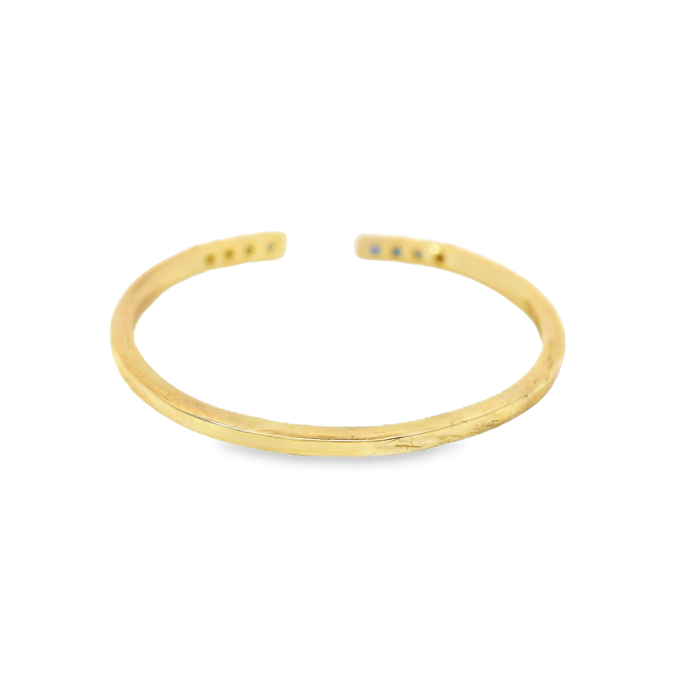 Anillo De Zafiro En Oro Amarillo De 14 K, 0.04CT