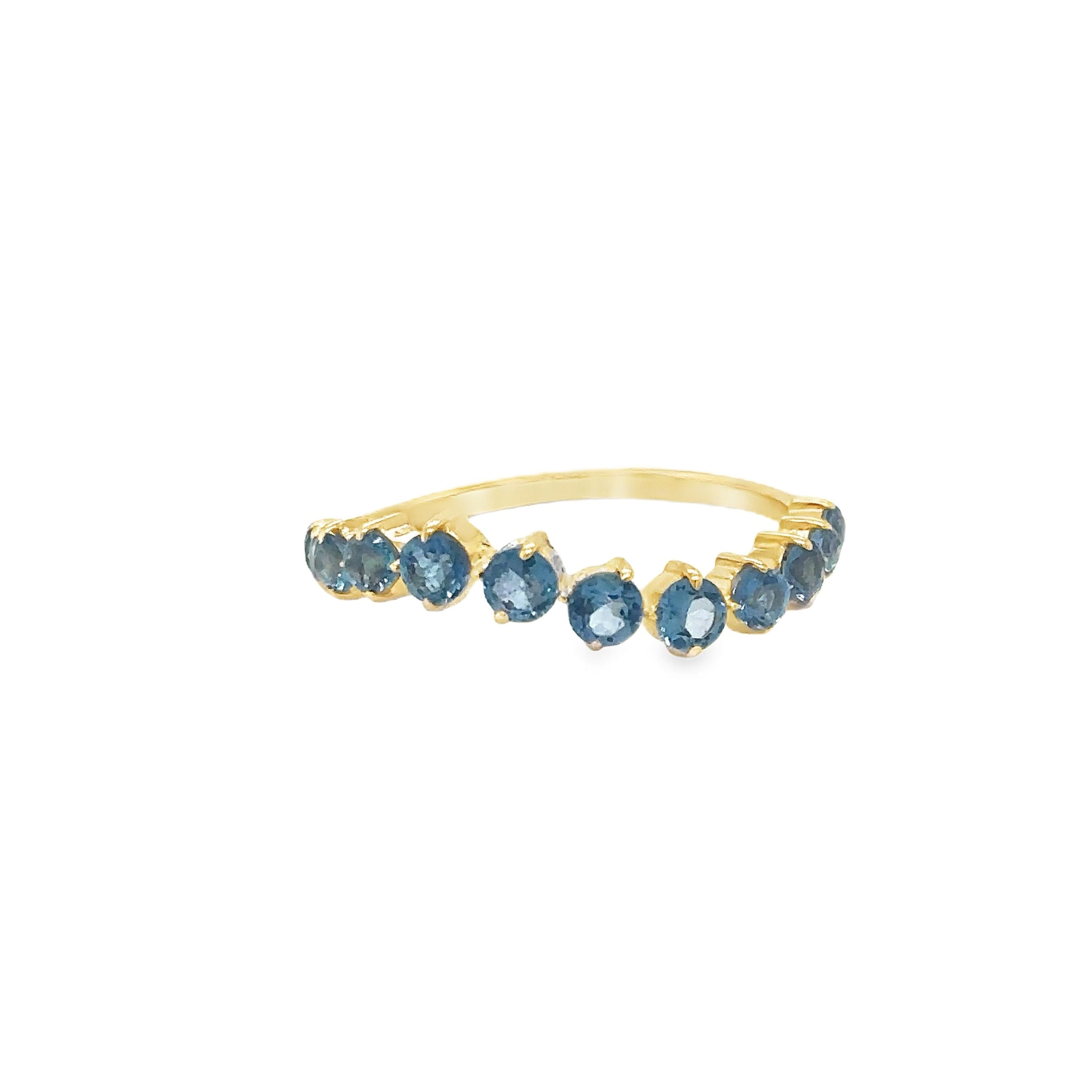 Anillo Topacio En Oro Amarillo De 14 K, 1.10CT