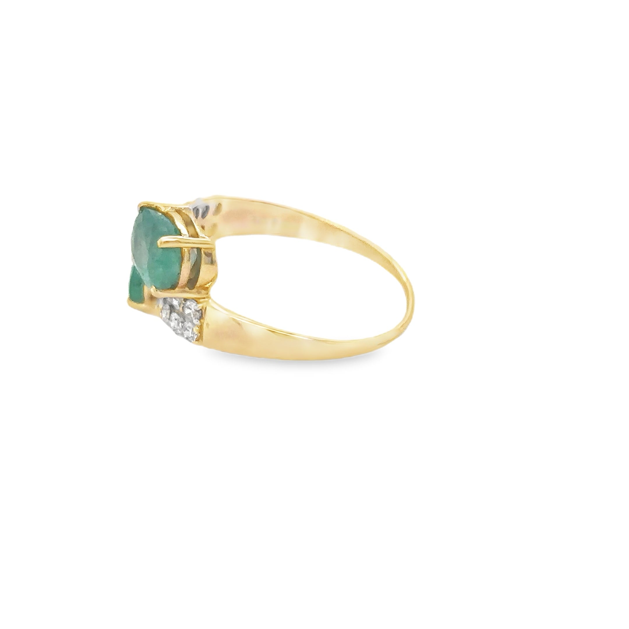 14K Yellow Gold Emerald & Diamond Ring 2.39 TCW