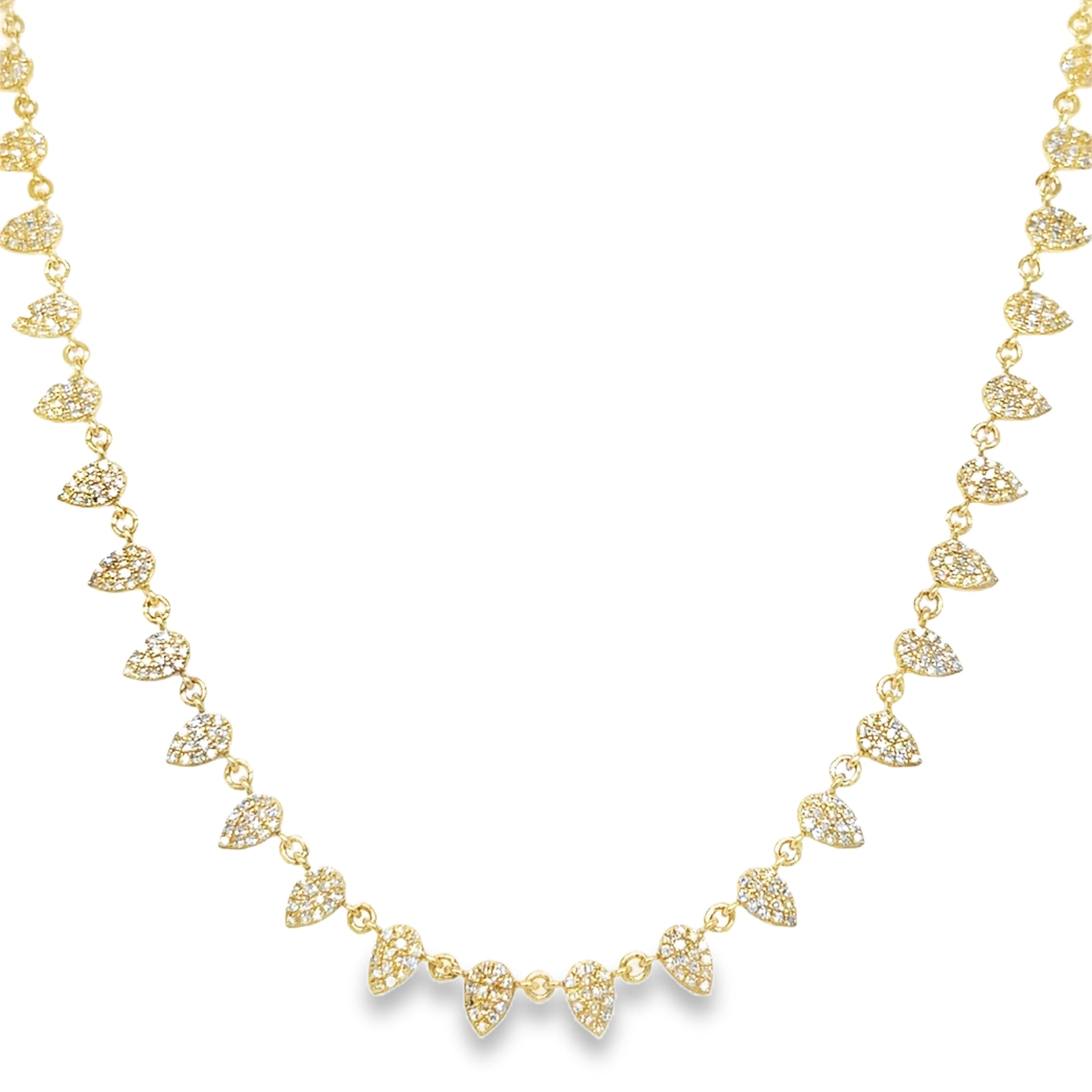 14K Yellow Gold Diamond Necklace  0.87 TCW