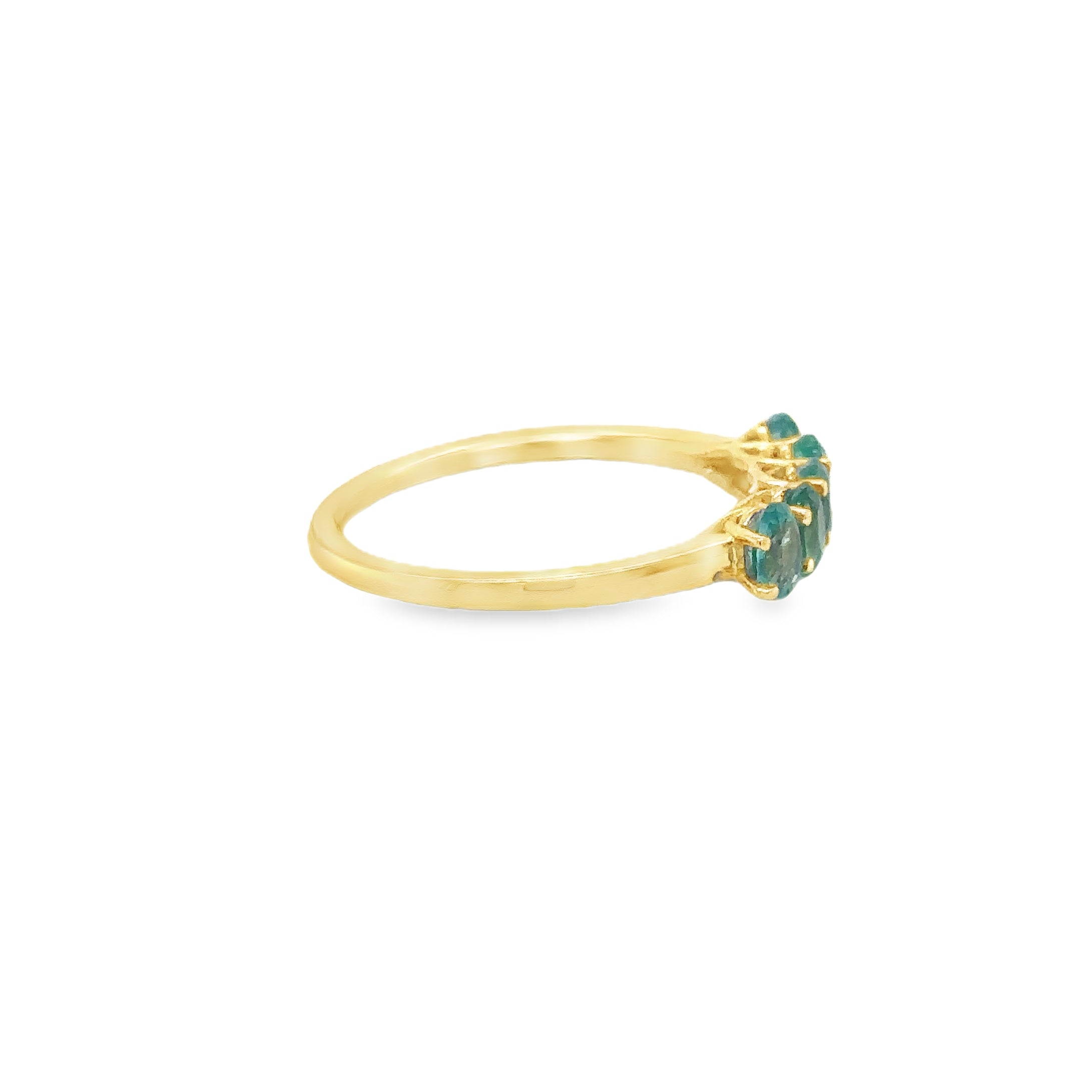 Anillo Esmeralda En Oro Amarillo De 18 K, 0.90CT