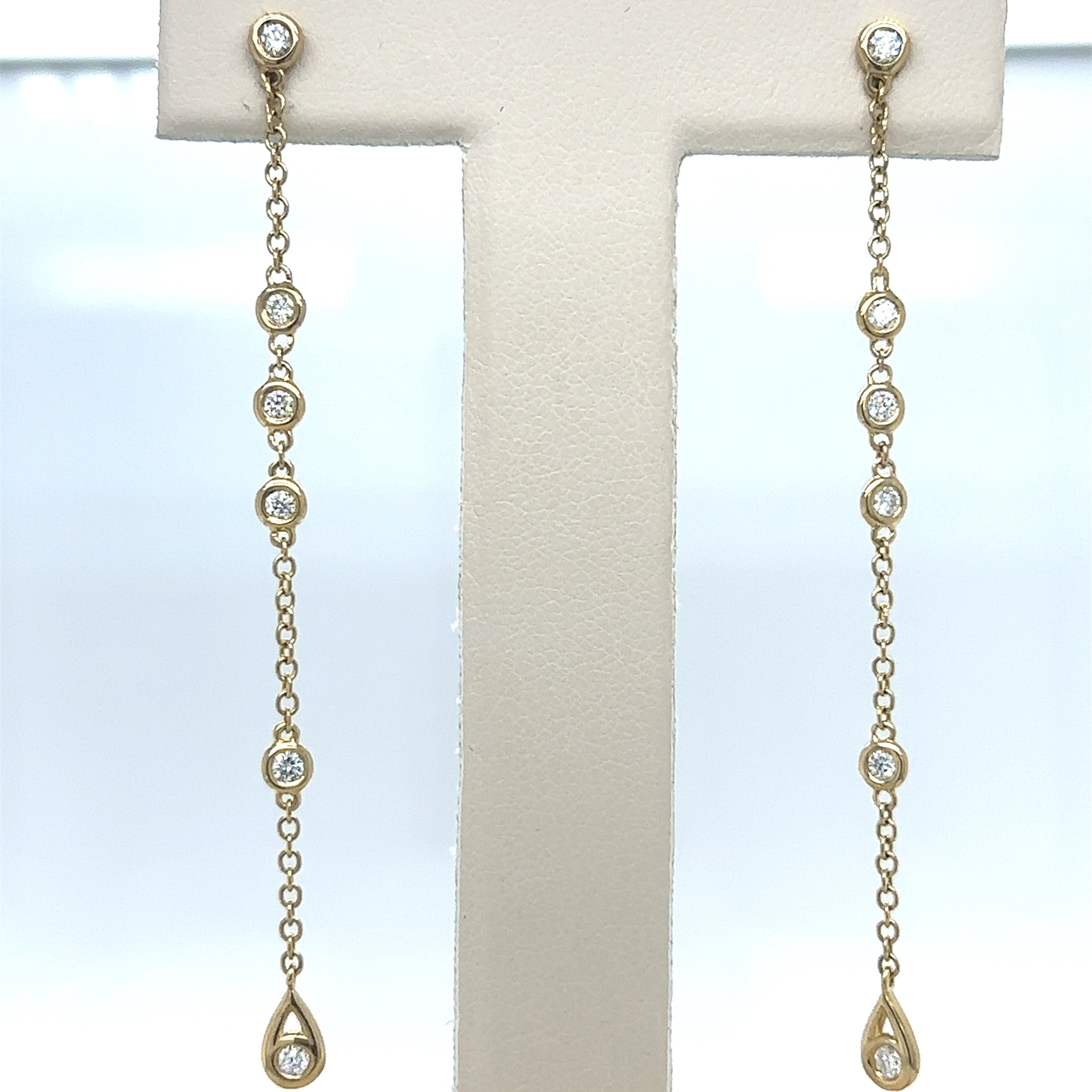 14K Yellow Gold Diamond Earring 0.46 TCW