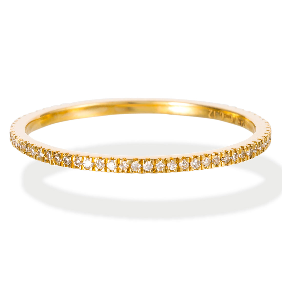 14K Yellow Gold Diamond Eternity Ring B& 0.12 TCW