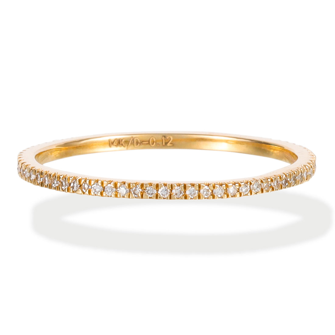 14K Yellow Gold Diamond Eternity Ring B& 0.12 TCW