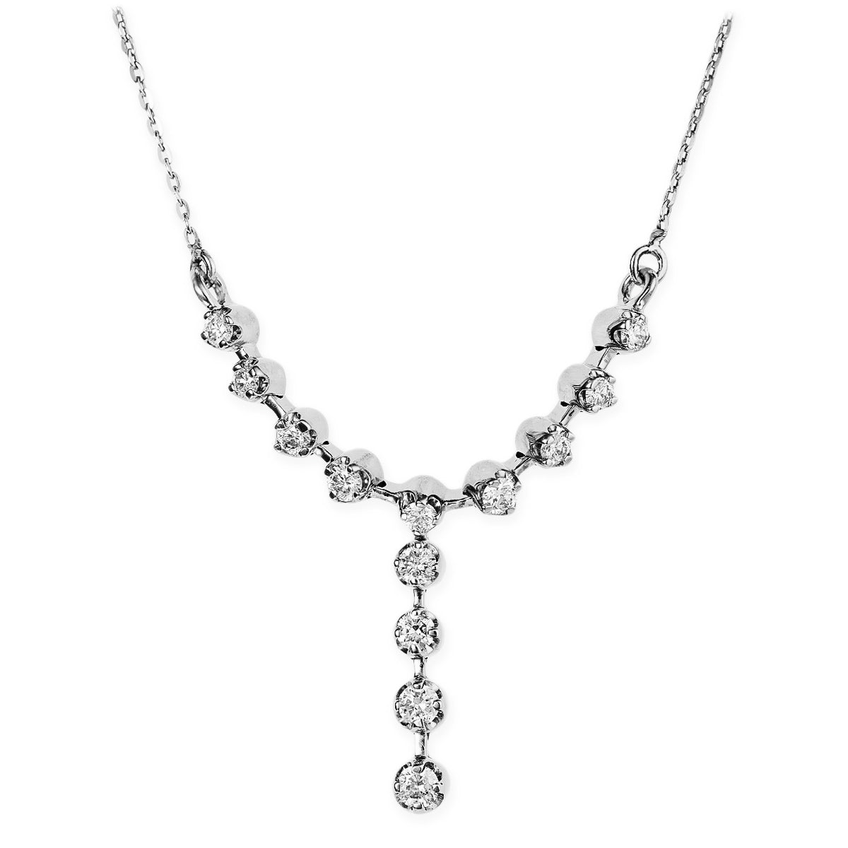 14K Diamond Y Necklace 0.45 TCW