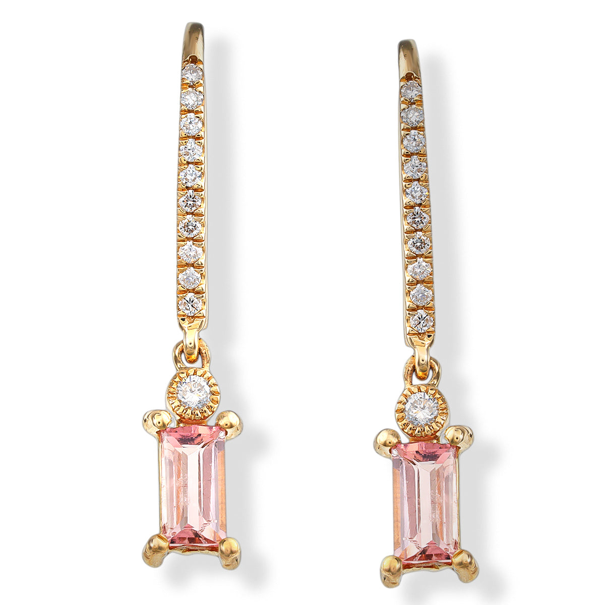 Diamond & Tourmaline Earrings 1.01 TCW