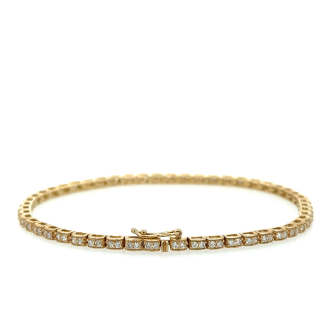 14K Yellow Gold Bracelet With Diamonds 1.11 TCW